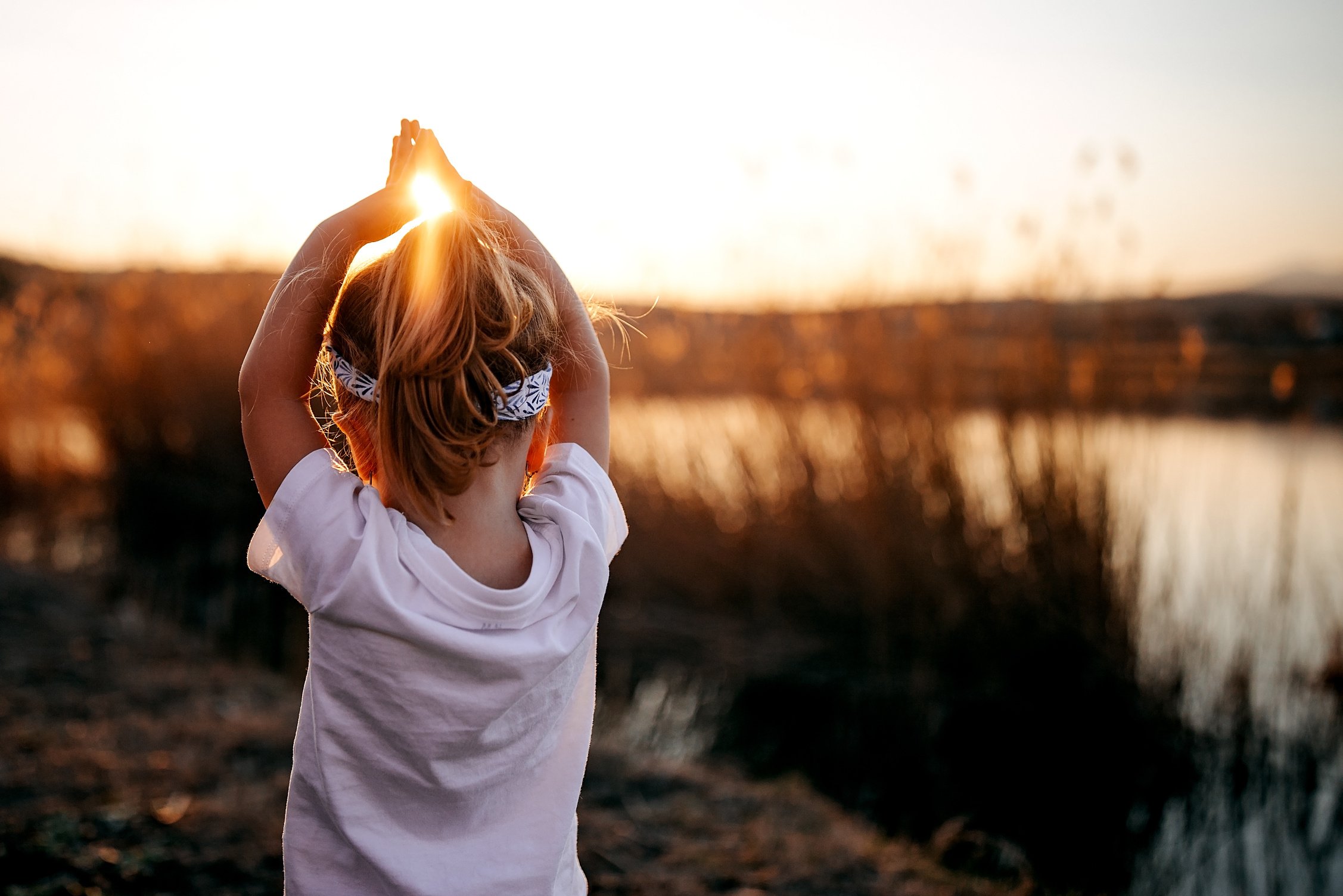 Kid practising yoga